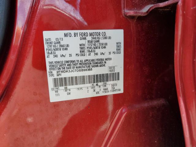 Photo 11 VIN: 2FMDK3JC7DBB98355 - FORD EDGE SEL 