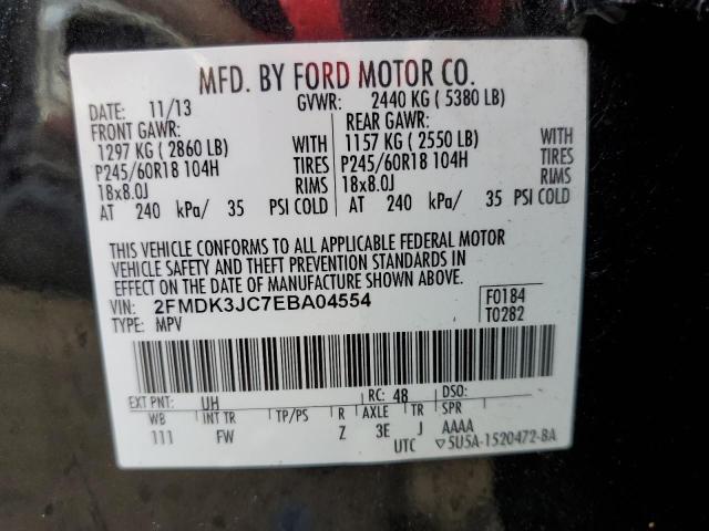 Photo 9 VIN: 2FMDK3JC7EBA04554 - FORD EDGE SEL 