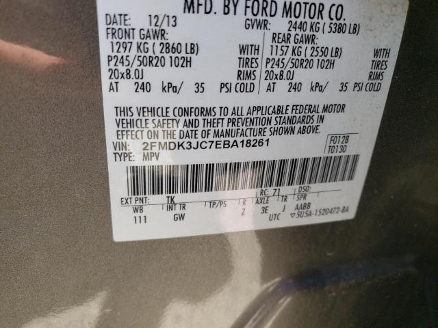 Photo 9 VIN: 2FMDK3JC7EBA18261 - FORD EDGE SEL 