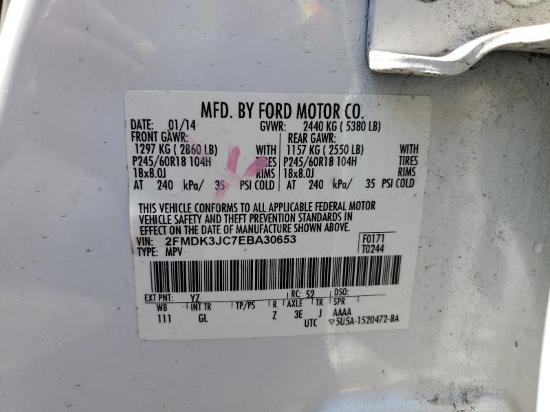 Photo 9 VIN: 2FMDK3JC7EBA30653 - FORD EDGE 