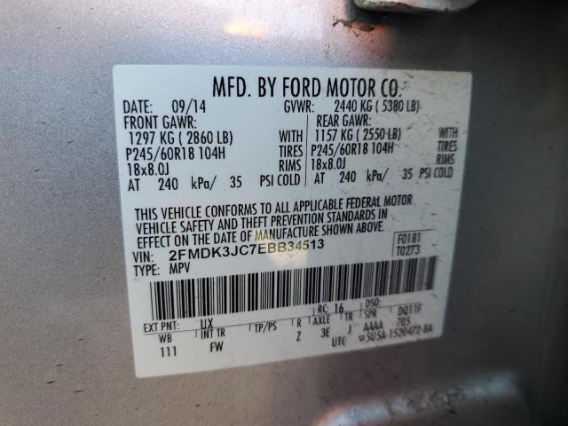 Photo 9 VIN: 2FMDK3JC7EBB34513 - FORD EDGE SEL 