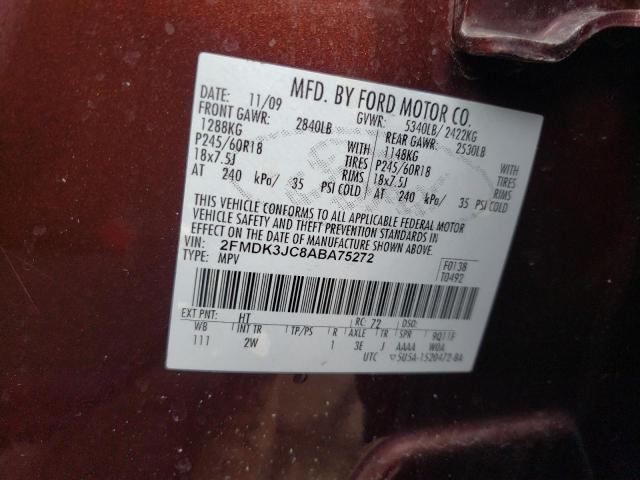 Photo 12 VIN: 2FMDK3JC8ABA75272 - FORD EDGE SEL 