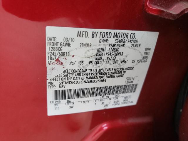 Photo 9 VIN: 2FMDK3JC8ABB25054 - FORD EDGE SEL 