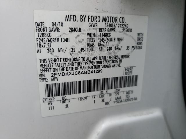 Photo 11 VIN: 2FMDK3JC8ABB41299 - FORD EDGE 