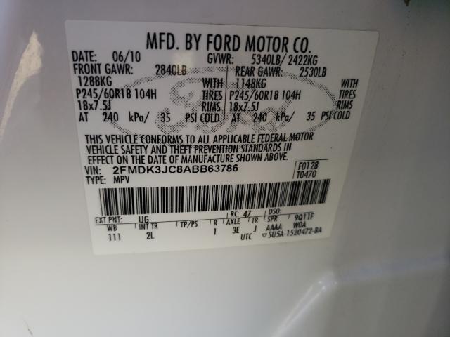 Photo 9 VIN: 2FMDK3JC8ABB63786 - FORD EDGE SEL 