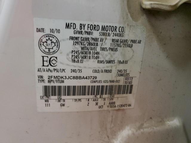 Photo 9 VIN: 2FMDK3JC8BBA43729 - FORD EDGE SEL 