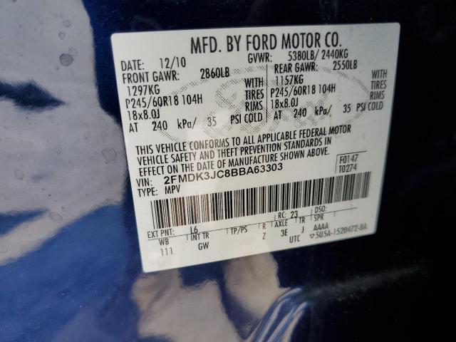 Photo 11 VIN: 2FMDK3JC8BBA63303 - FORD EDGE SEL 