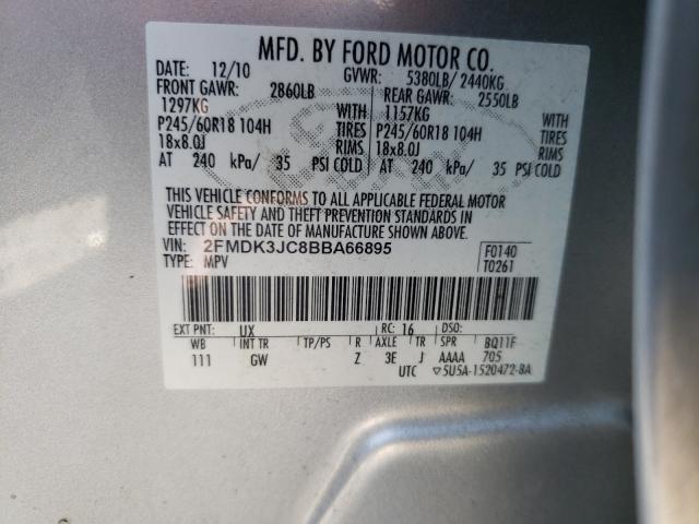 Photo 9 VIN: 2FMDK3JC8BBA66895 - FORD EDGE SEL 