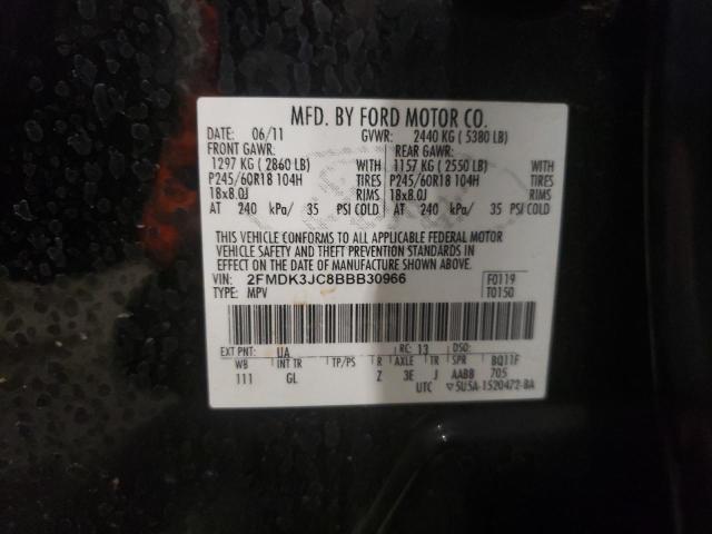 Photo 9 VIN: 2FMDK3JC8BBB30966 - FORD EDGE SEL 