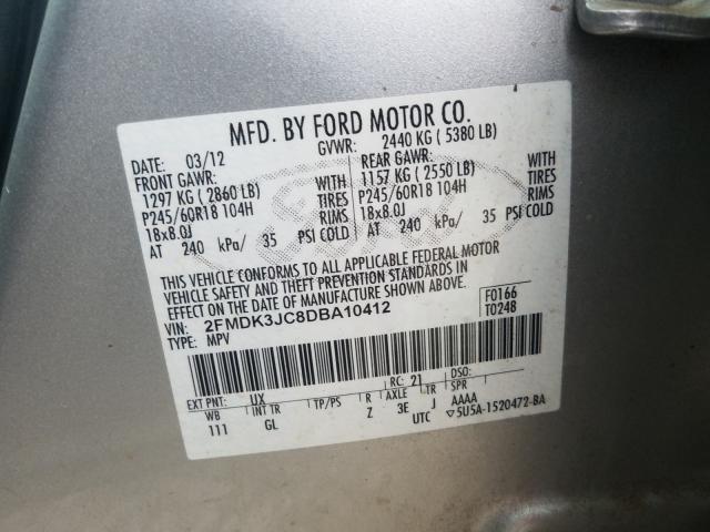 Photo 9 VIN: 2FMDK3JC8DBA10412 - FORD EDGE SEL 