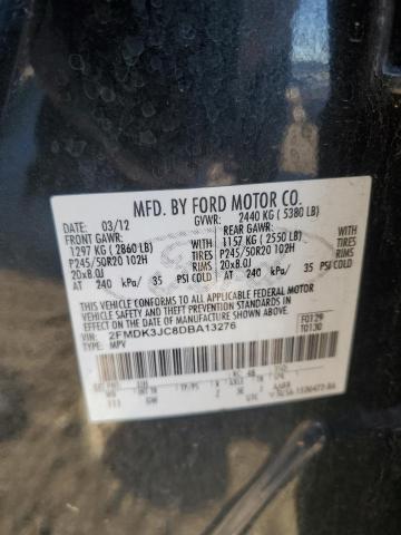 Photo 12 VIN: 2FMDK3JC8DBA13276 - FORD EDGE SEL 