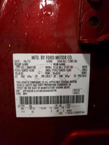 Photo 12 VIN: 2FMDK3JC8DBA63076 - FORD EDGE SEL 