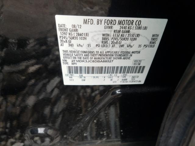 Photo 9 VIN: 2FMDK3JC8DBA88527 - FORD EDGE SEL 