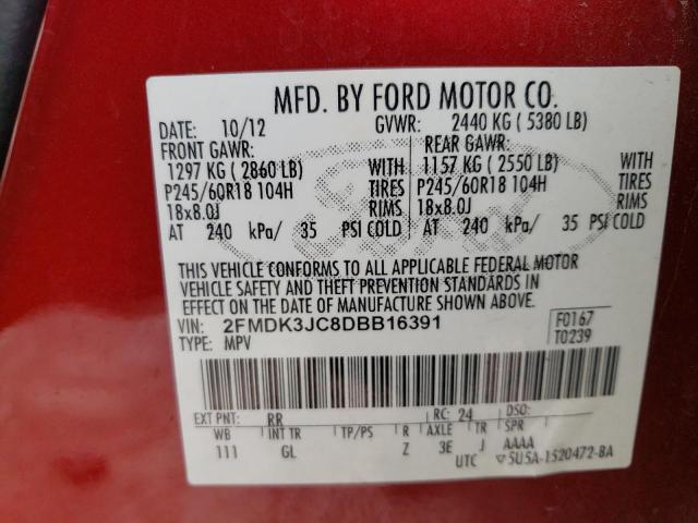 Photo 13 VIN: 2FMDK3JC8DBB16391 - FORD EDGE SEL 