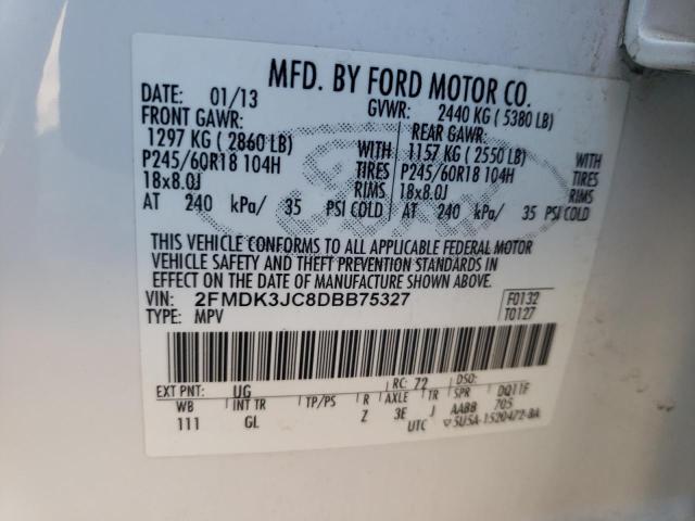 Photo 9 VIN: 2FMDK3JC8DBB75327 - FORD EDGE SEL 