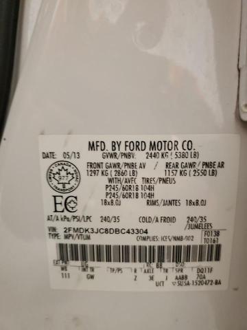 Photo 12 VIN: 2FMDK3JC8DBC43304 - FORD EDGE 