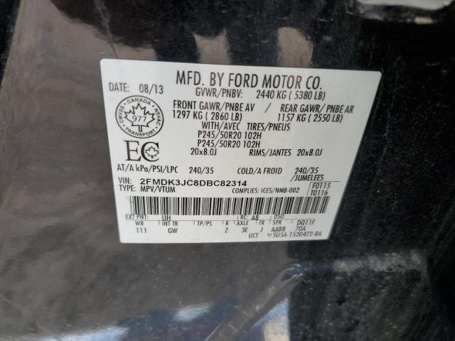 Photo 12 VIN: 2FMDK3JC8DBC82314 - FORD EDGE SEL 