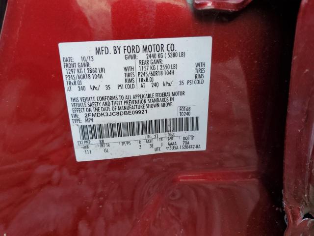 Photo 9 VIN: 2FMDK3JC8DBE09921 - FORD EDGE SEL 