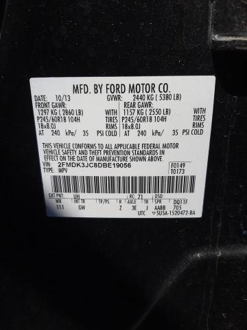 Photo 9 VIN: 2FMDK3JC8DBE19056 - FORD EDGE SEL 