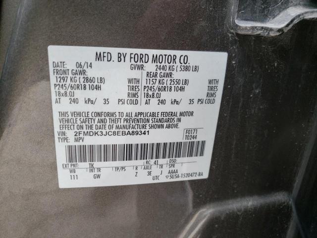 Photo 9 VIN: 2FMDK3JC8EBA89341 - FORD EDGE SEL 