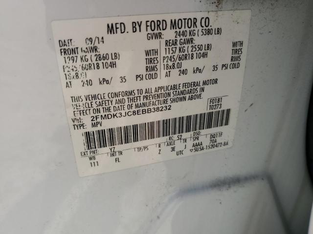 Photo 12 VIN: 2FMDK3JC8EBB38232 - FORD EDGE SEL 