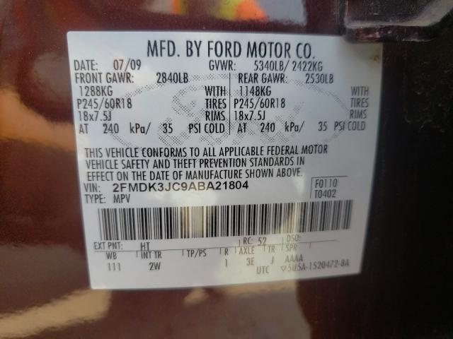 Photo 9 VIN: 2FMDK3JC9ABA21804 - FORD EDGE SEL 