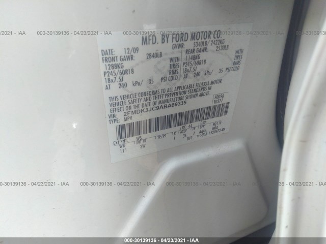 Photo 8 VIN: 2FMDK3JC9ABA69335 - FORD EDGE 