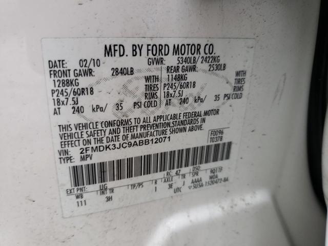 Photo 12 VIN: 2FMDK3JC9ABB12071 - FORD EDGE SEL 