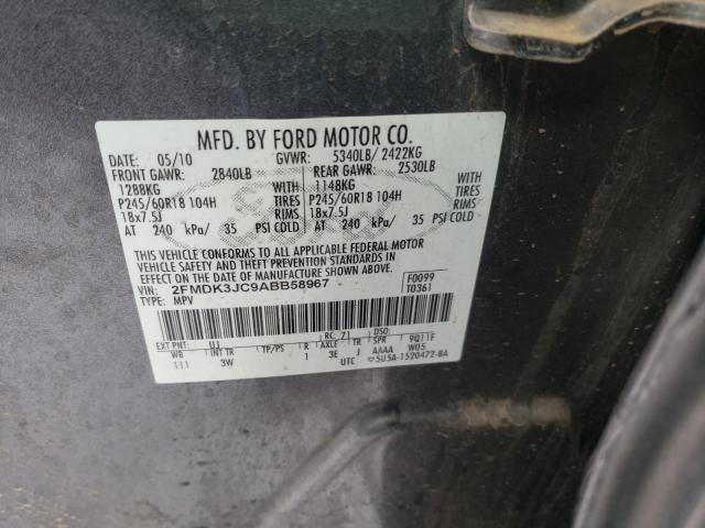 Photo 9 VIN: 2FMDK3JC9ABB58967 - FORD EDGE SEL 