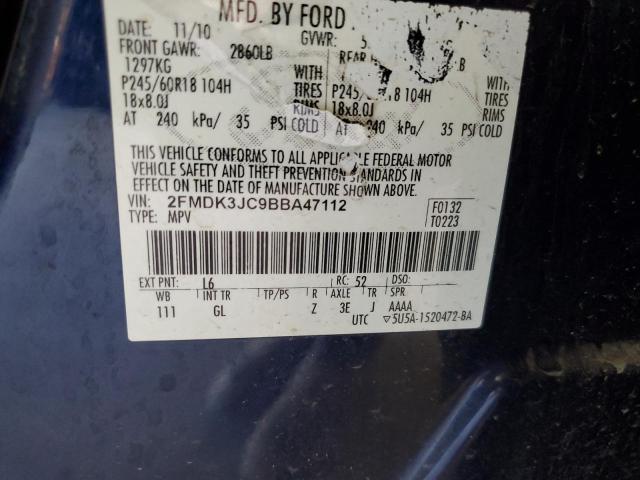 Photo 12 VIN: 2FMDK3JC9BBA47112 - FORD EDGE SEL 