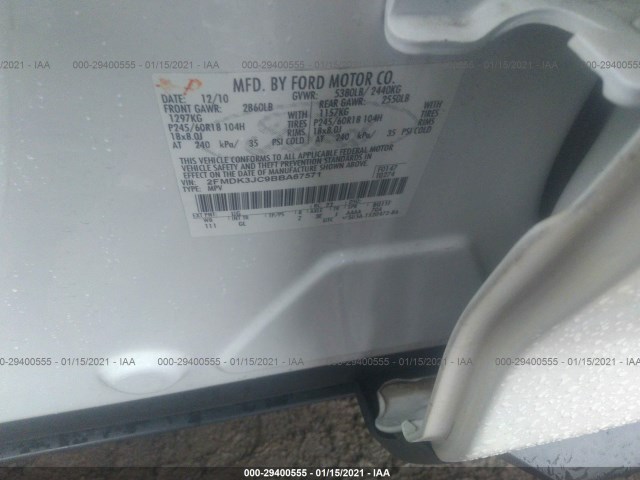 Photo 8 VIN: 2FMDK3JC9BBA67571 - FORD EDGE 