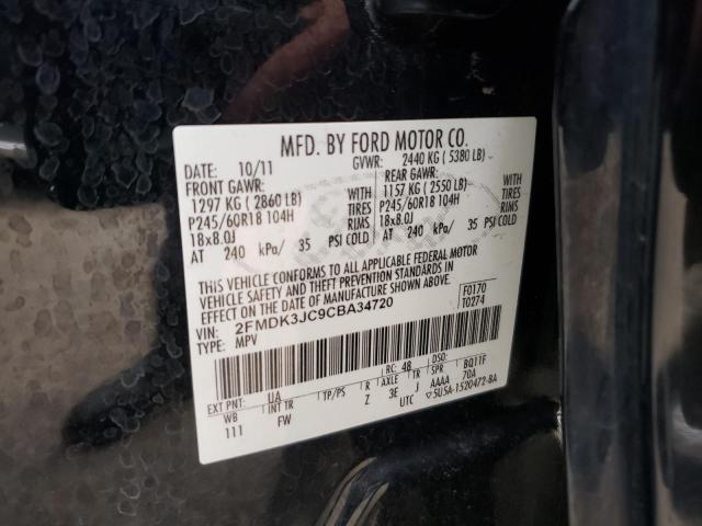 Photo 11 VIN: 2FMDK3JC9CBA34720 - FORD EDGE SEL 