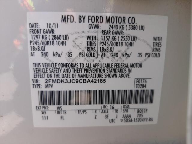 Photo 9 VIN: 2FMDK3JC9CBA42185 - FORD EDGE 