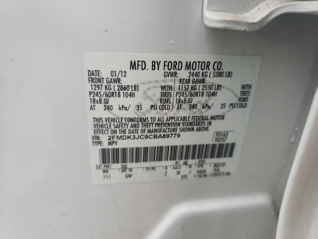 Photo 9 VIN: 2FMDK3JC9CBA89779 - FORD EDGE SEL 