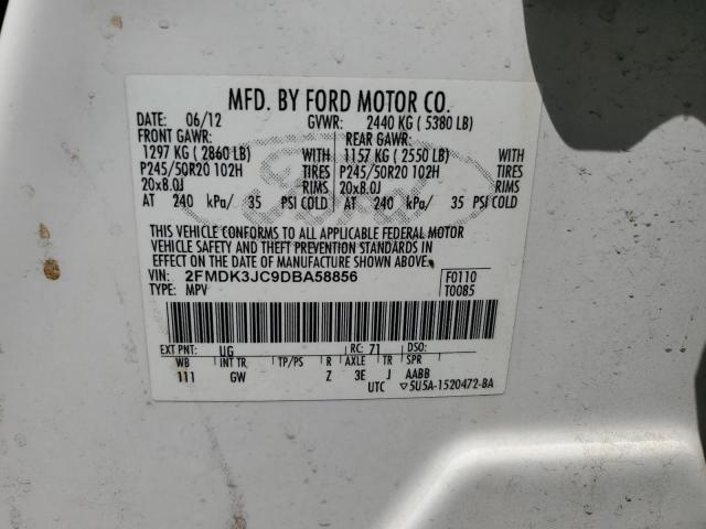 Photo 13 VIN: 2FMDK3JC9DBA58856 - FORD EDGE SEL 