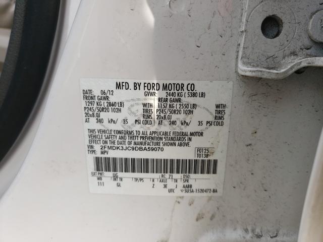 Photo 9 VIN: 2FMDK3JC9DBA59070 - FORD EDGE SEL 