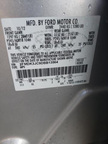 Photo 9 VIN: 2FMDK3JC9DBB13564 - FORD EDGE SEL 