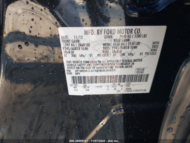 Photo 8 VIN: 2FMDK3JC9DBB36553 - FORD EDGE 