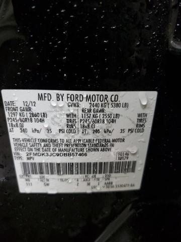 Photo 12 VIN: 2FMDK3JC9DBB57466 - FORD EDGE SEL 