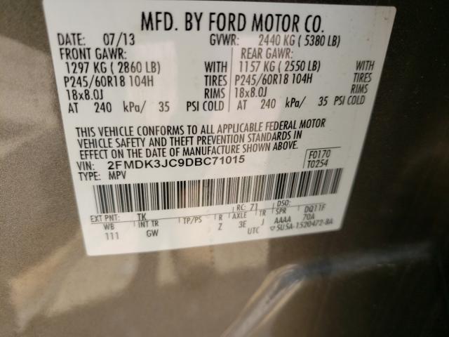 Photo 9 VIN: 2FMDK3JC9DBC71015 - FORD EDGE SEL 