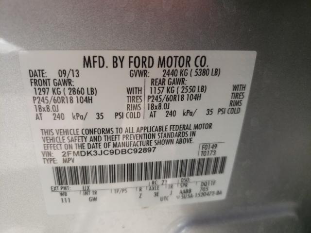 Photo 9 VIN: 2FMDK3JC9DBC92897 - FORD EDGE SEL 