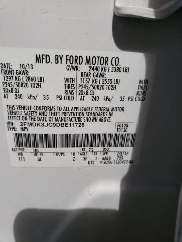 Photo 12 VIN: 2FMDK3JC9DBE11726 - FORD EDGE SEL 