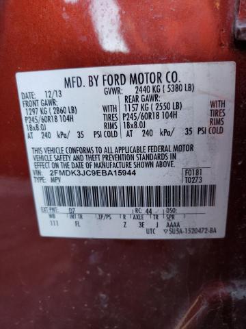 Photo 12 VIN: 2FMDK3JC9EBA15944 - FORD EDGE SEL 