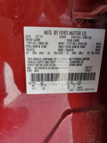 Photo 12 VIN: 2FMDK3JC9EBA50094 - FORD EDGE SEL 