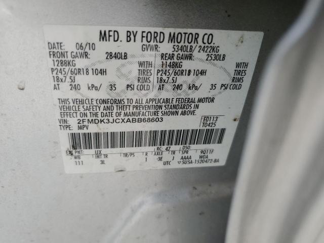 Photo 11 VIN: 2FMDK3JCXABB68603 - FORD EDGE SEL 