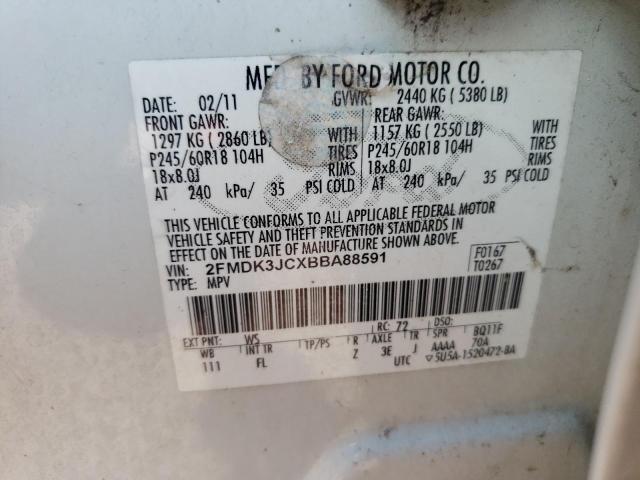 Photo 11 VIN: 2FMDK3JCXBBA88591 - FORD EDGE SEL 