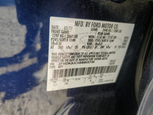 Photo 11 VIN: 2FMDK3JCXBBB05759 - FORD EDGE SEL 