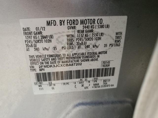 Photo 11 VIN: 2FMDK3JCXCBA87202 - FORD EDGE 