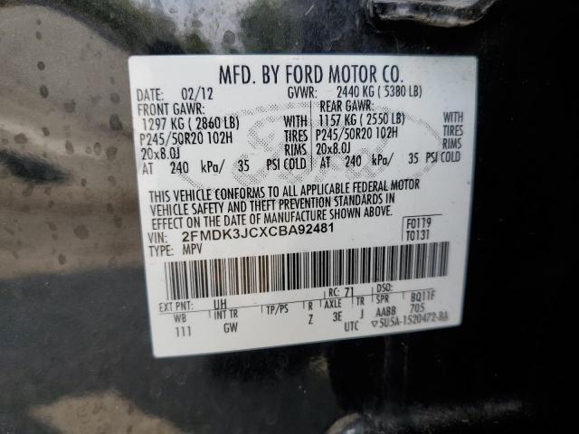 Photo 12 VIN: 2FMDK3JCXCBA92481 - FORD EDGE SEL 