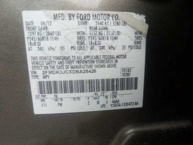 Photo 9 VIN: 2FMDK3JCXDBA28426 - FORD EDGE SEL 